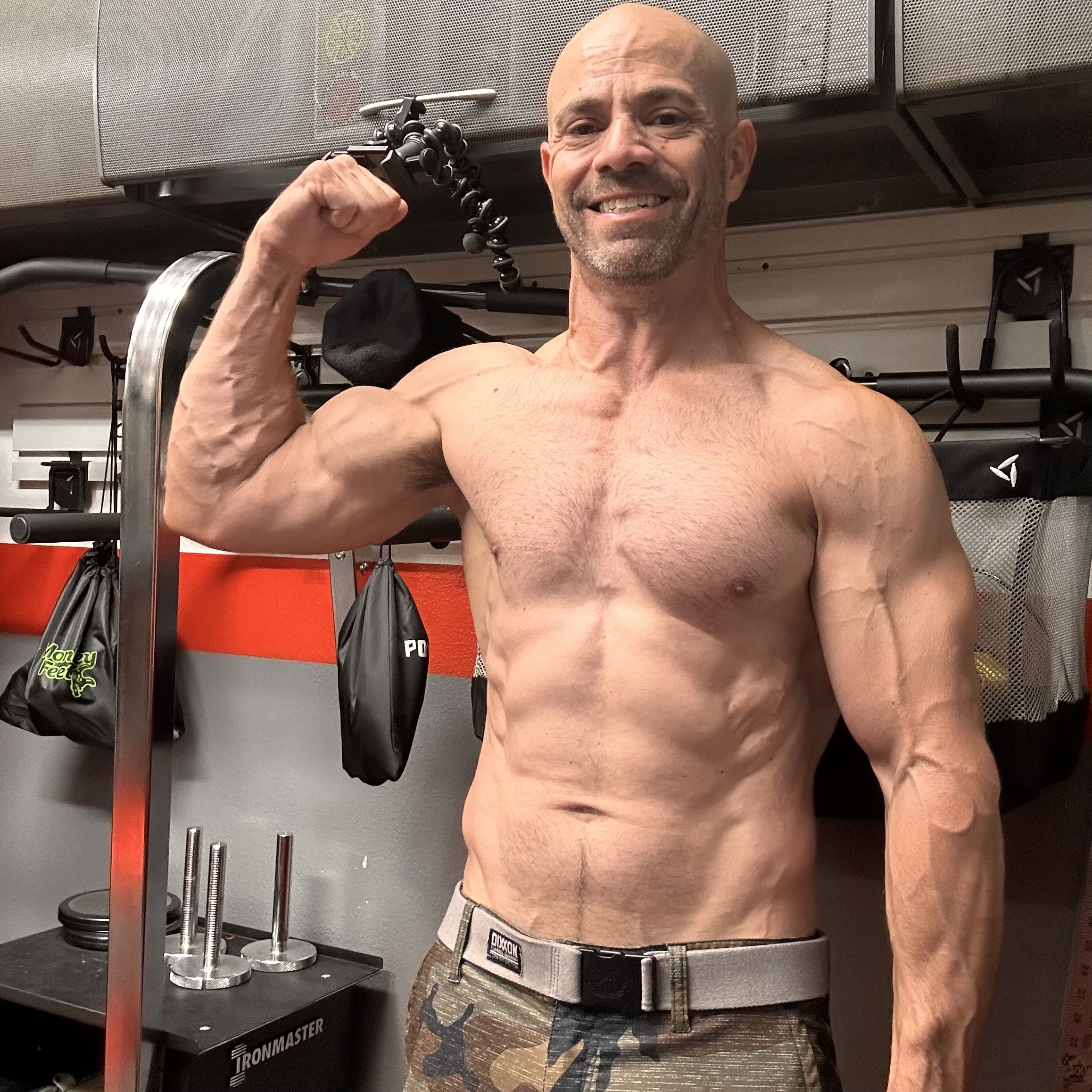 Image, Anthony Gentile of Chopped Up Fitness flexing his After transformation physique.