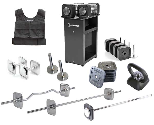 Ironmaster Quick-Lock System of weights and home gym weightlifting equipment