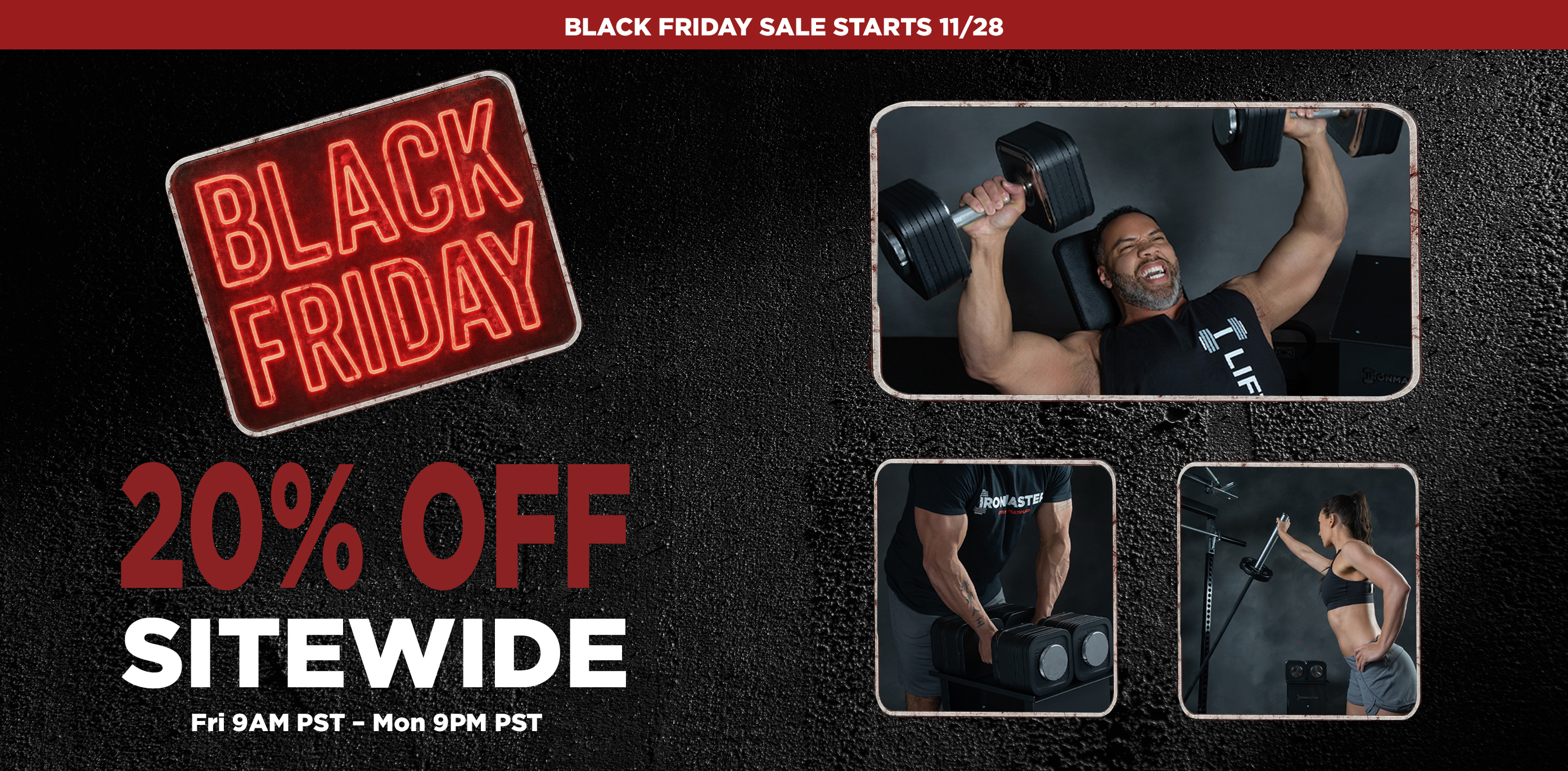 Ironmaster Homepage Black Friday Image